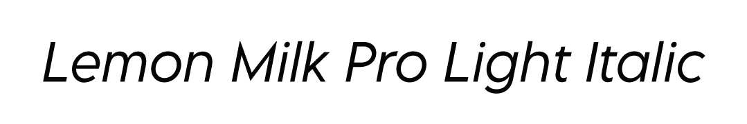 LEMON MILK Pro Italic
