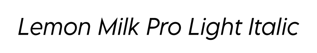 LEMON MILK Pro Italic
