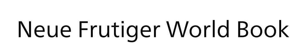 Neue Frutiger World Regular