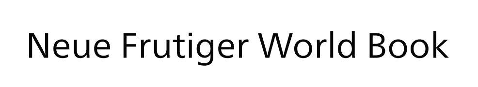 Neue Frutiger World Regular