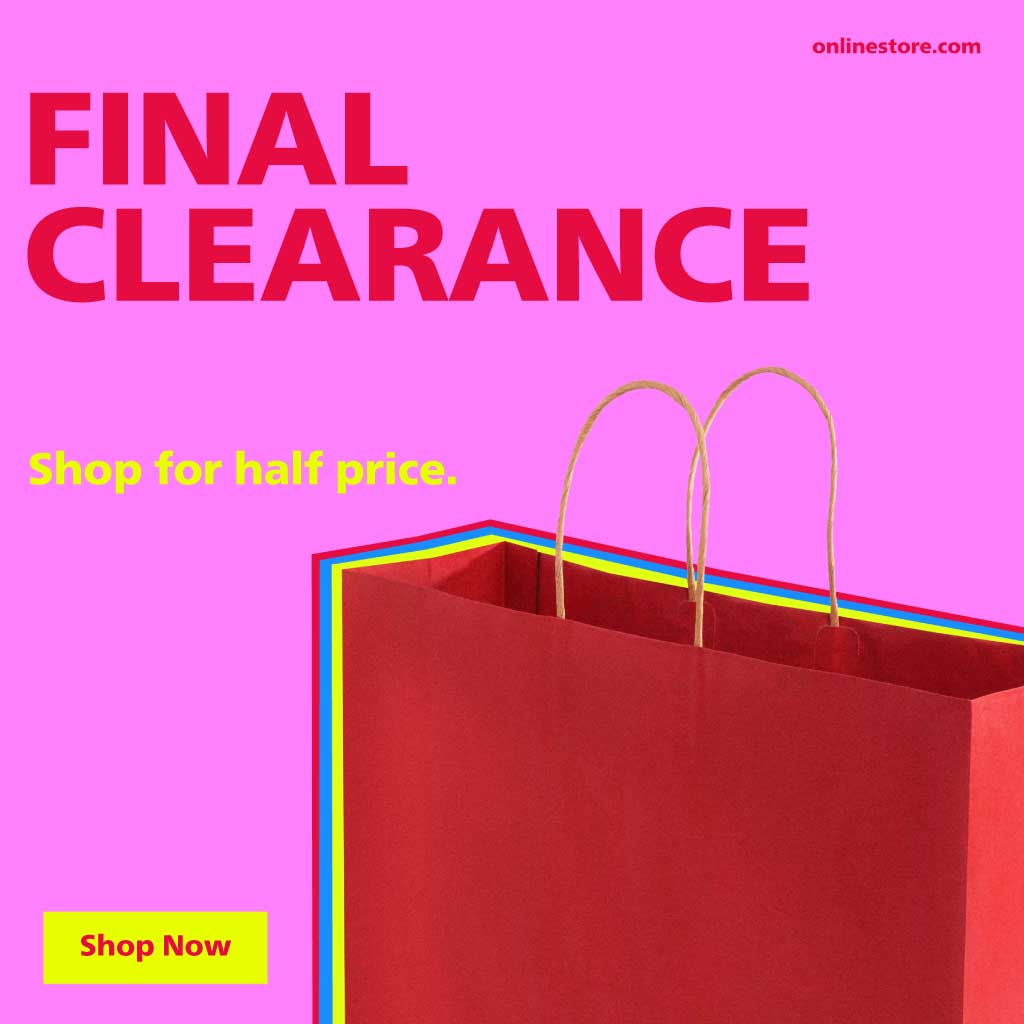 Vibrant Pink Final Clearance Sale Poster