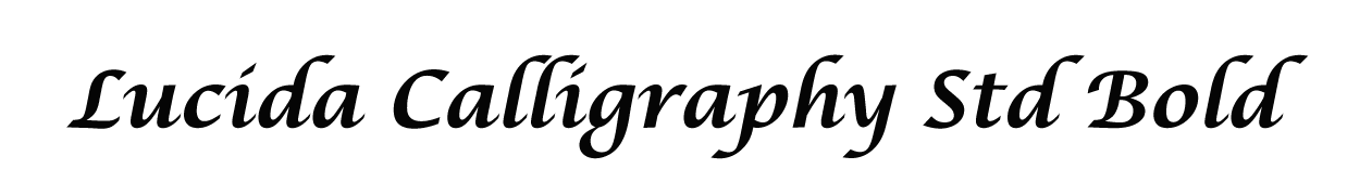 Lucida Calligraphy Std Bold