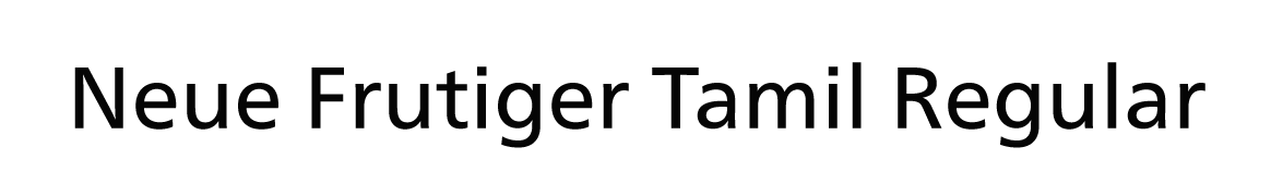 Neue Frutiger Tamil Regular