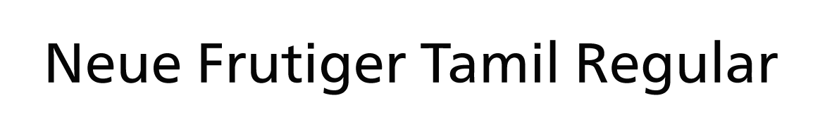 Neue Frutiger Tamil Regular