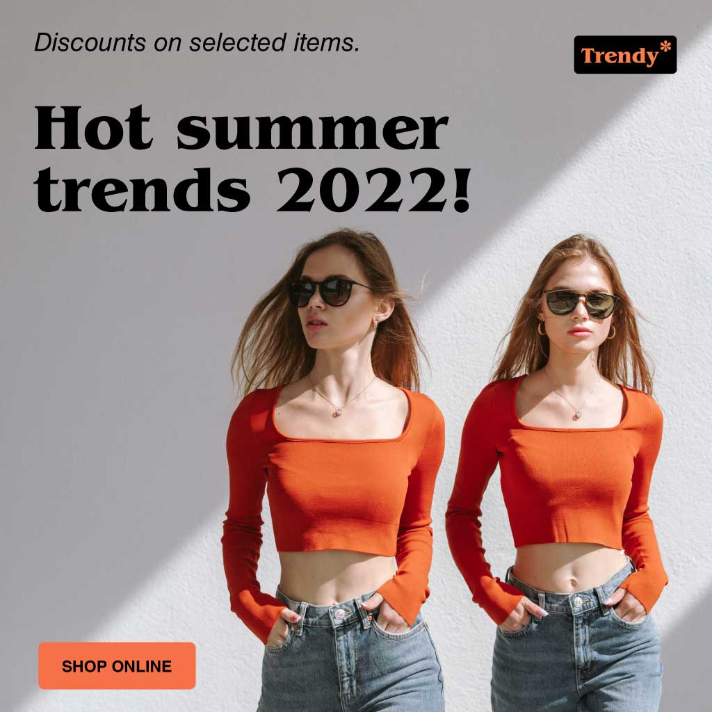 Summer Fashion Sale Orange Ad Banner