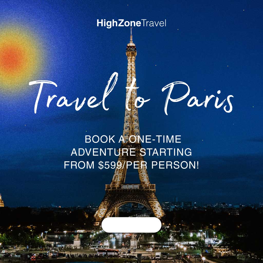 Blue Night Paris Travel Adventure Poster