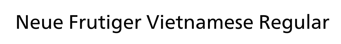 Neue Frutiger Vietnamese Regular
