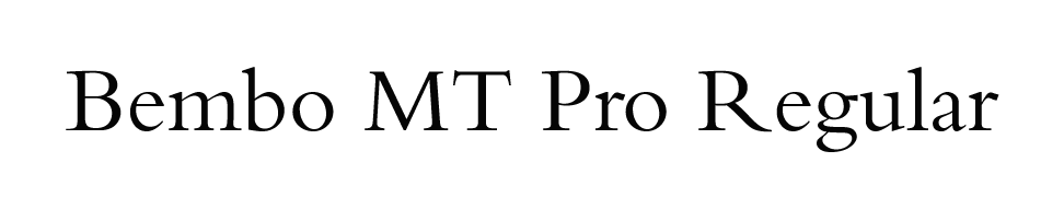 Bembo MT Pro