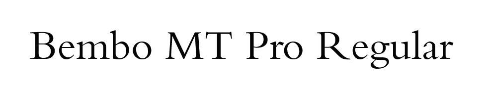 Bembo MT Pro