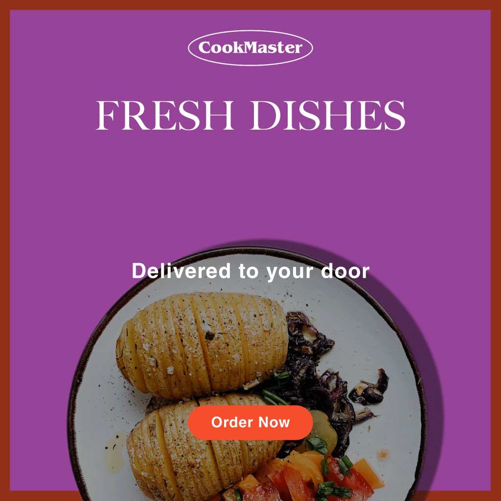 Savory Purple Food Delivery Ad Template