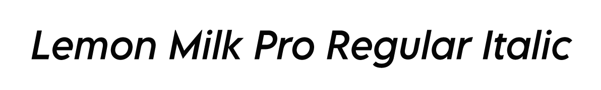 LEMON MILK Pro Italic