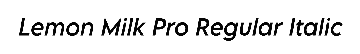 LEMON MILK Pro Italic