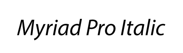Myriad Pro Italic