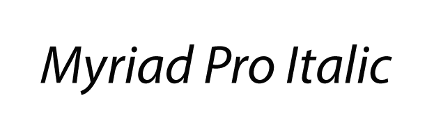 Myriad Pro Italic