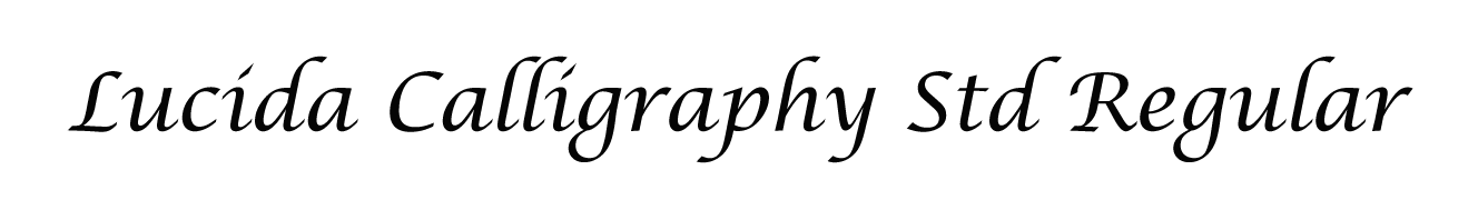 Lucida Calligraphy Std Regular