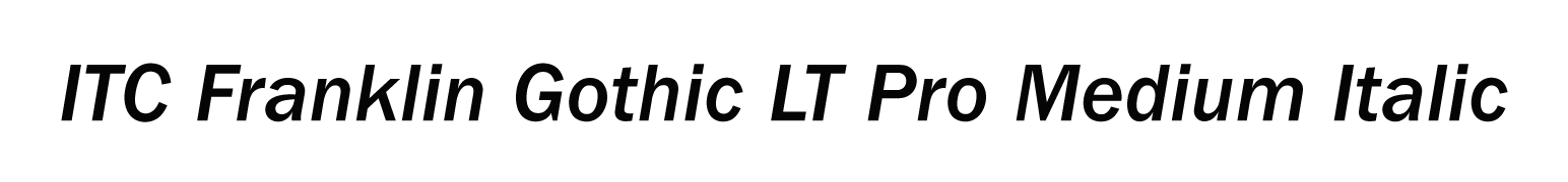 ITCFranklinGothic LT Pro Md Italic