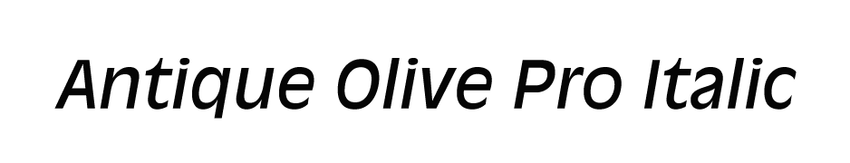 Antique Olive Pro Italic