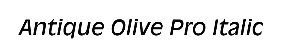 Antique Olive Pro Italic