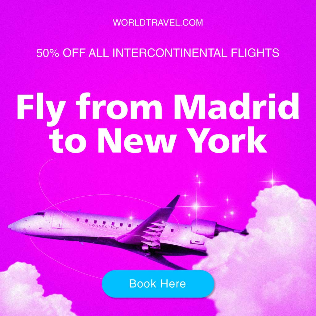 Vibrant Purple Travel Ad Template Design