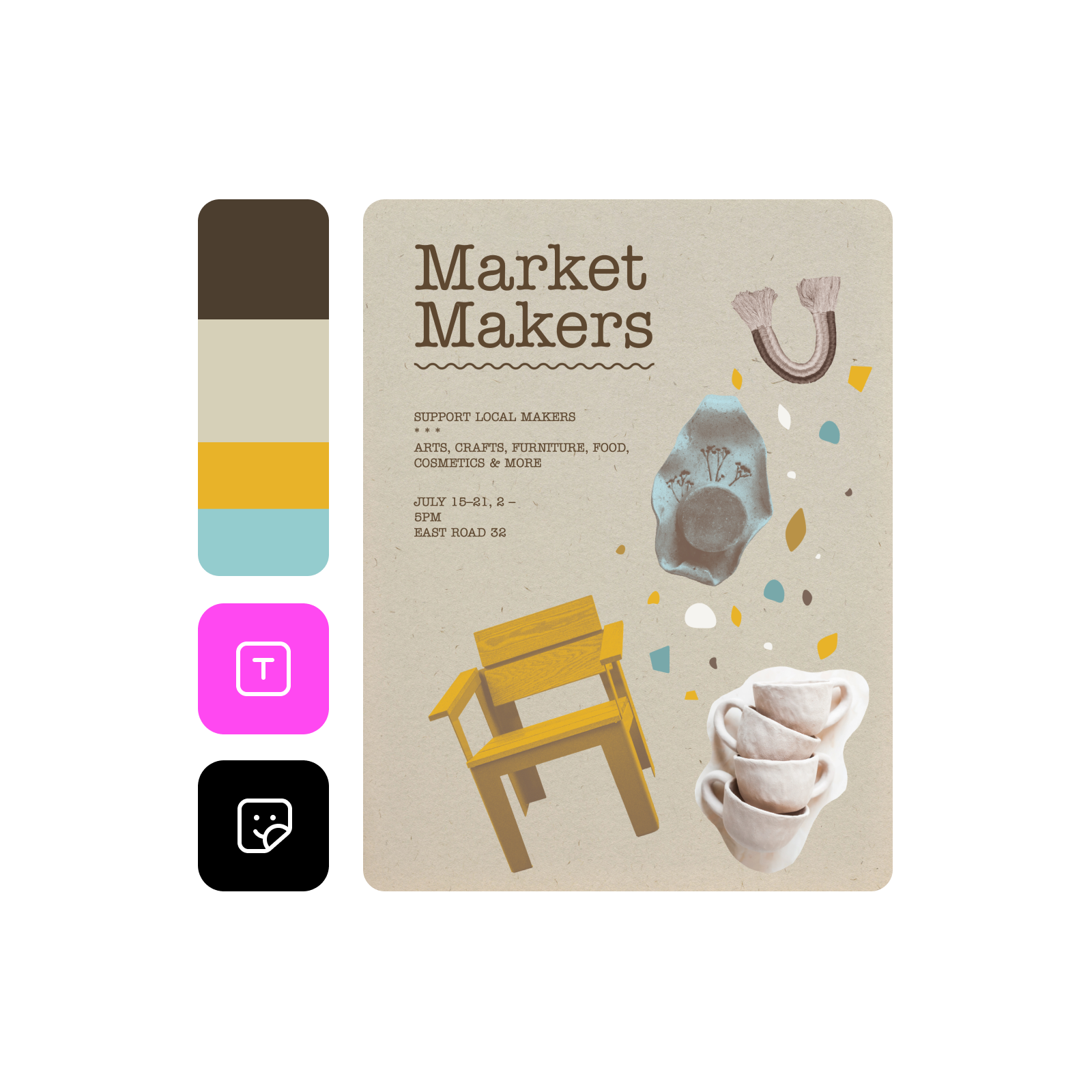 Outils d'IA de Picsart pour la conception de flyers