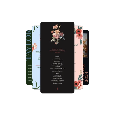 Design your dream wedding program in minutes with Picsart's