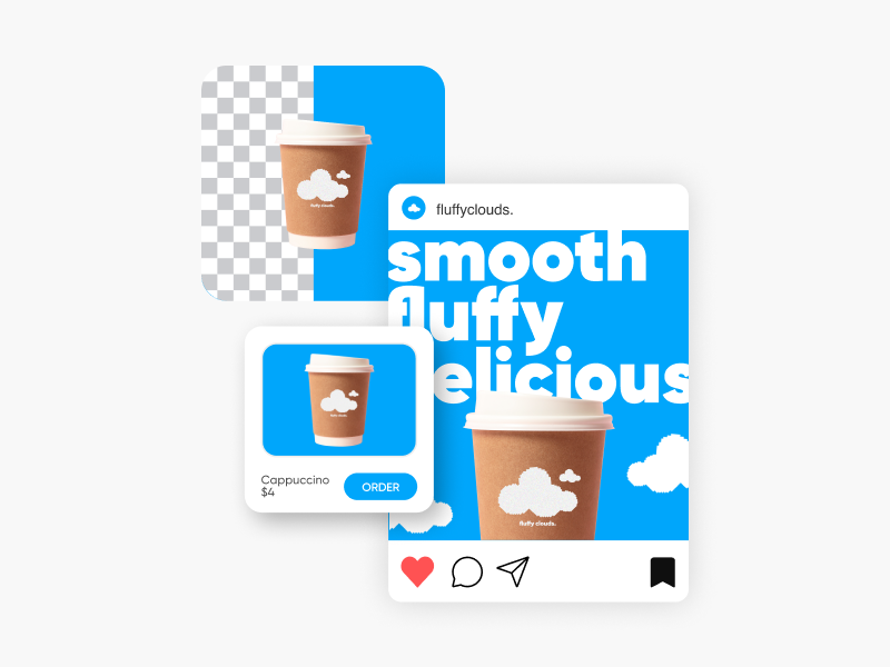 add blue background to photos