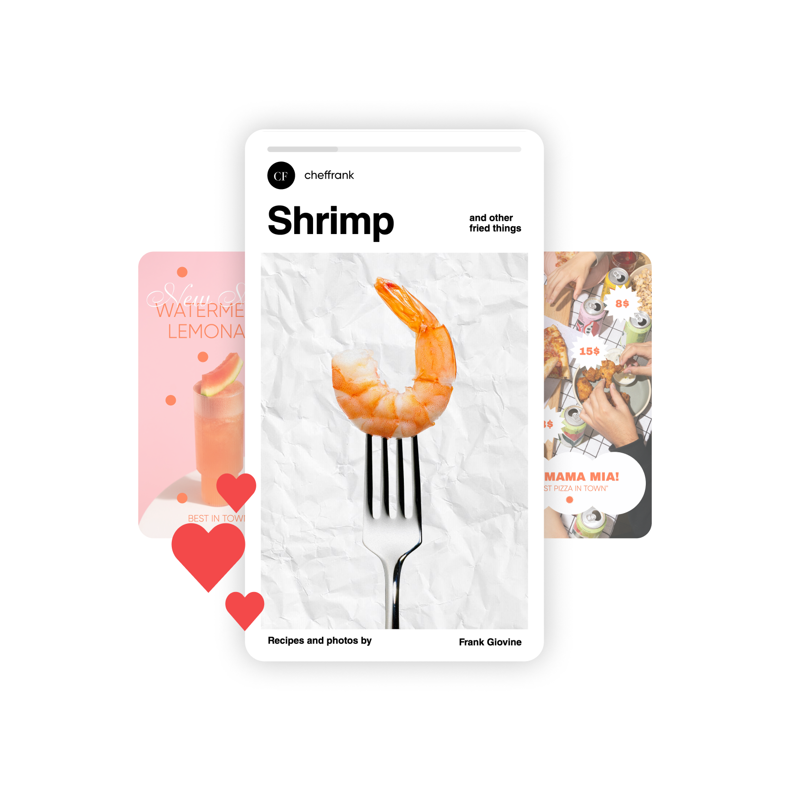 edit and create food and drink posts for social media