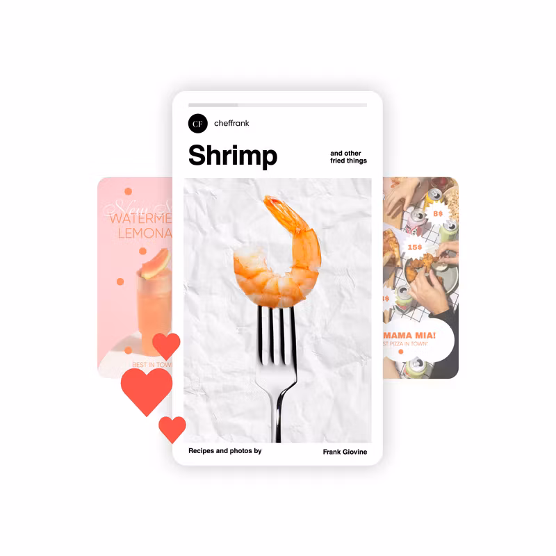 edit and create food and drink posts for social media