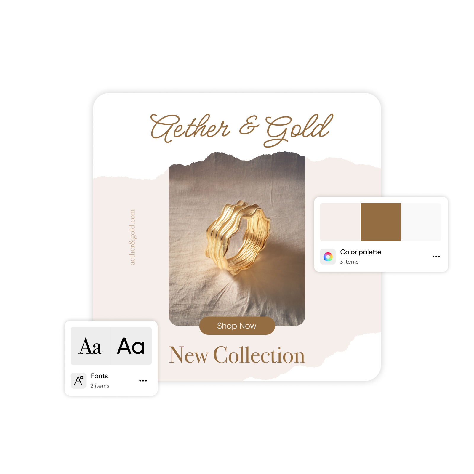 design jewelry ad for social media in an instant