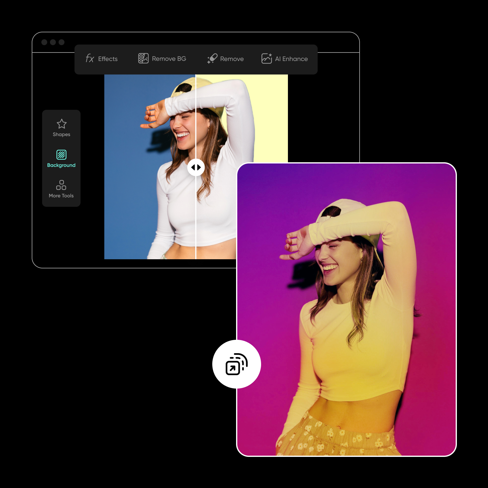 pick the exact color code and change your image background 