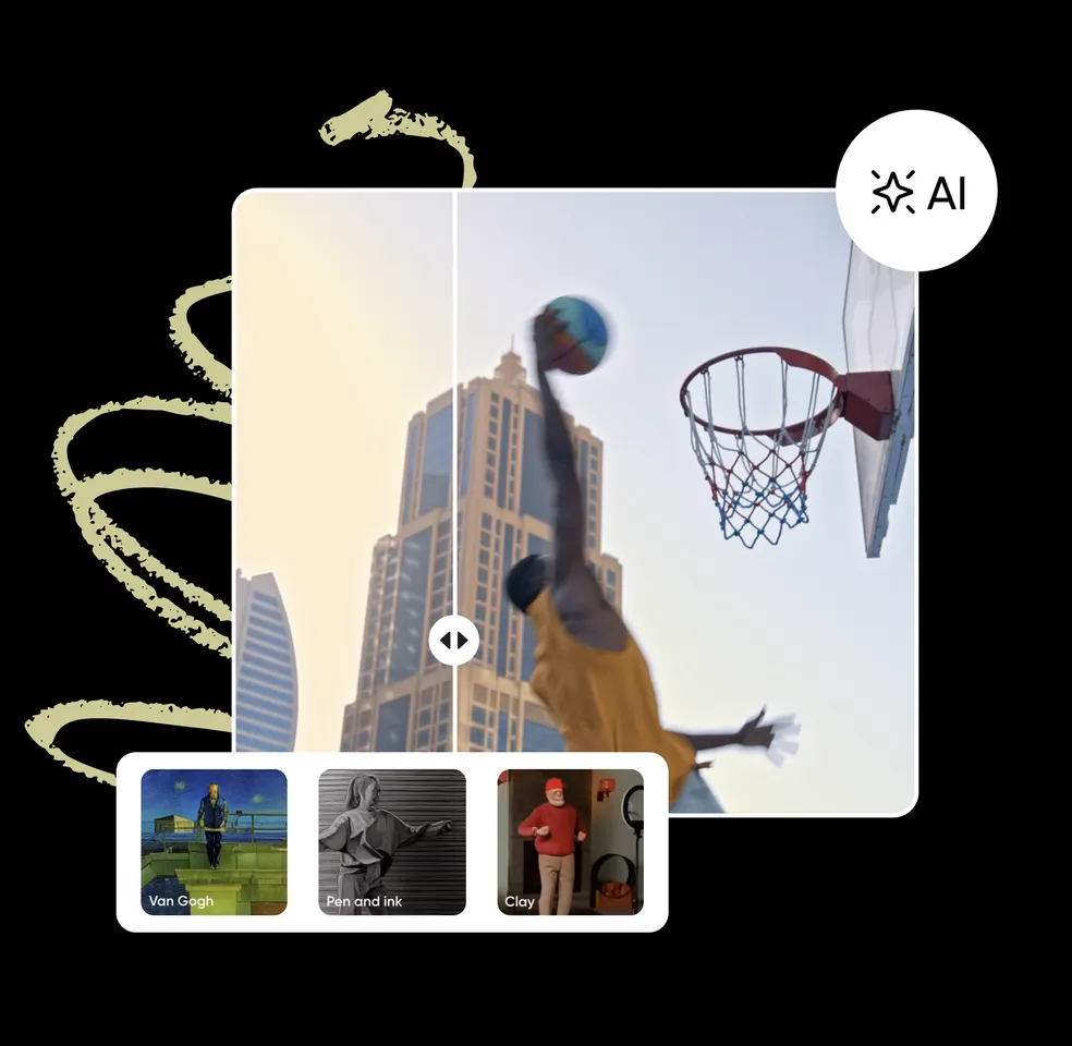 Picsart's AI video style changer
