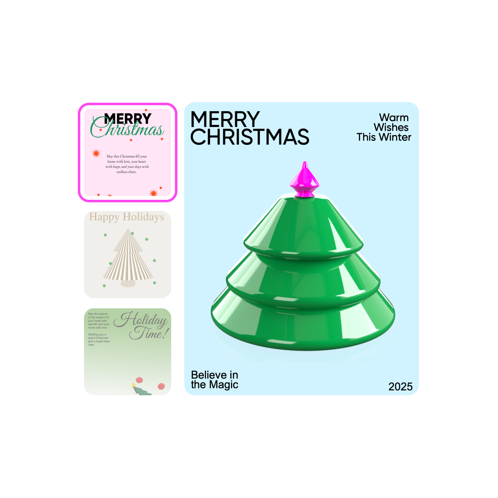 Create stunning Christmas cards effortlessly with templates