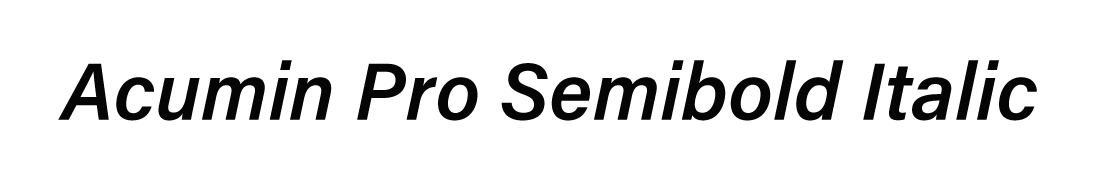 Acumin Pro bold Italic