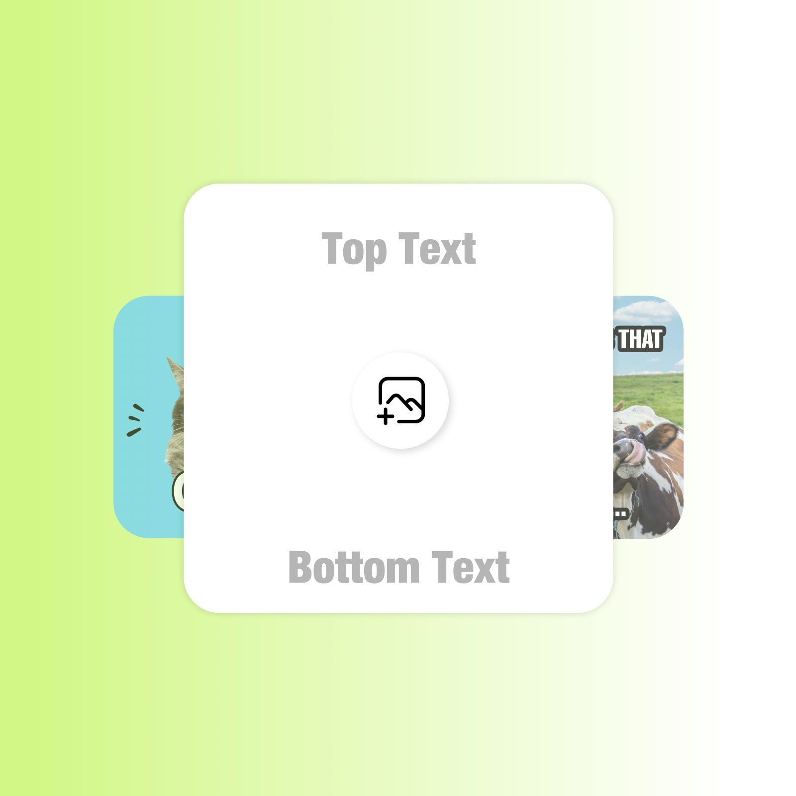 visual showcasing the ability to use meme templates