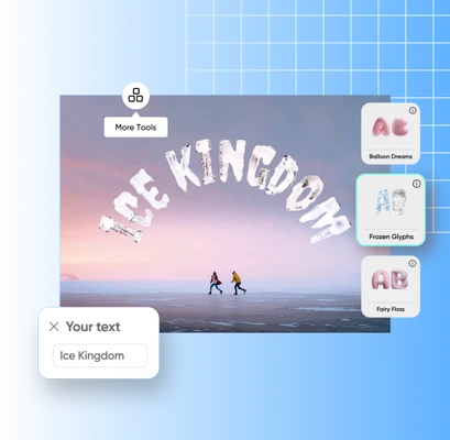 use picsart ai text style to create 3d art text