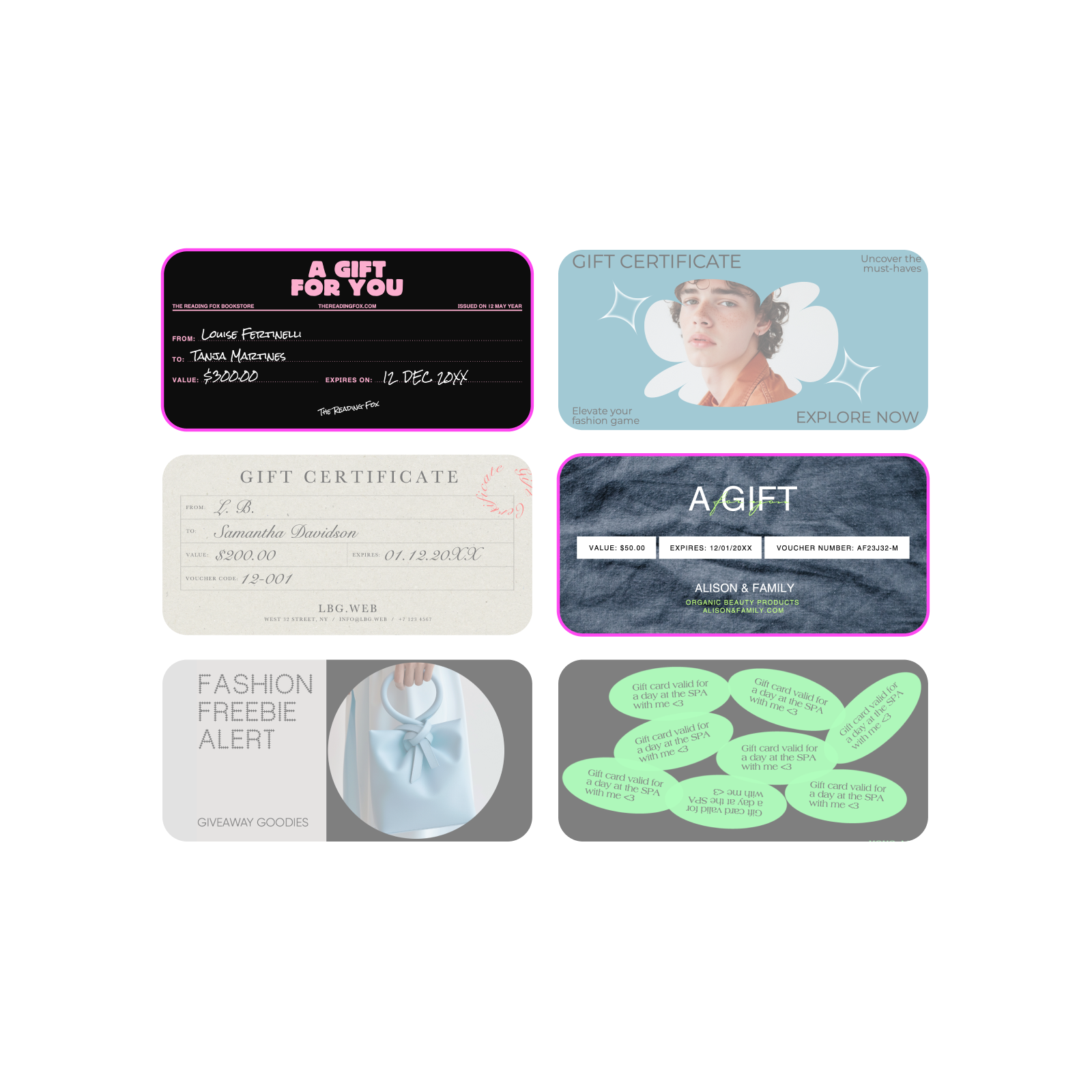 Gift Certificate templates by Picsart