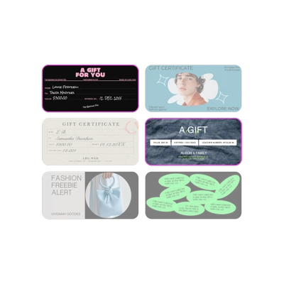 Gift Certificate templates by Picsart