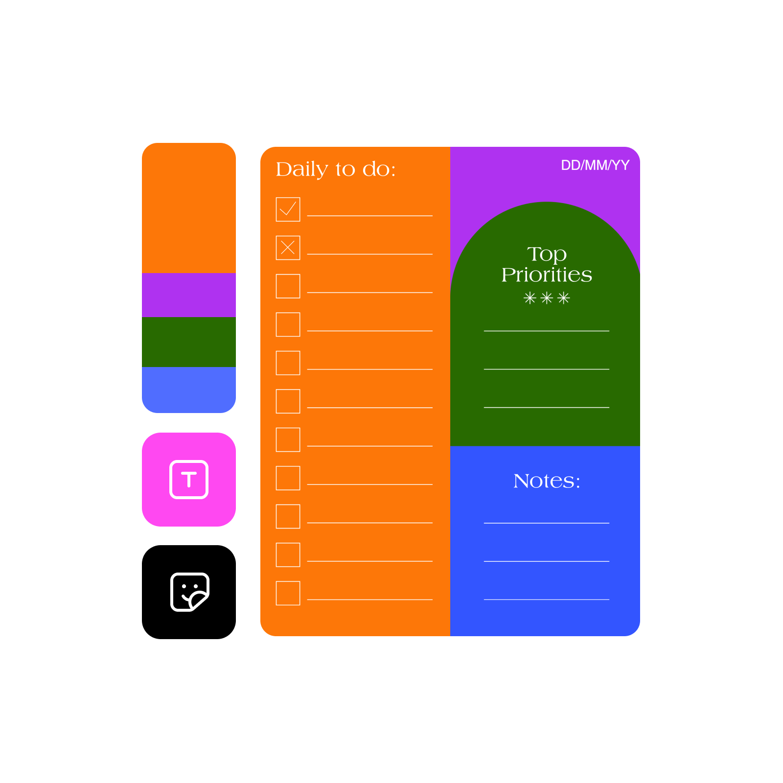 Fully customizable checklist maker