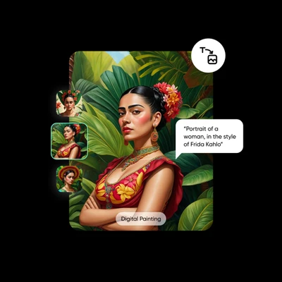 generate an ai portrait looking like a frida kahlo