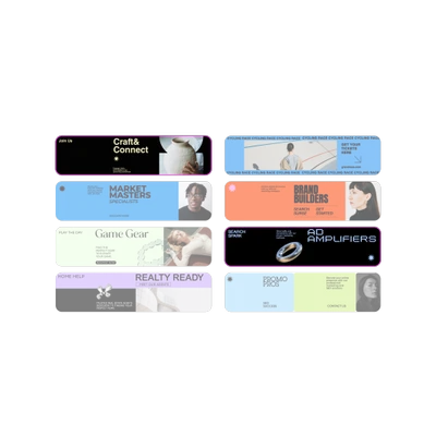 Elevate your LinkedIn profile with Picsart’s professional banner templates tailored to your style