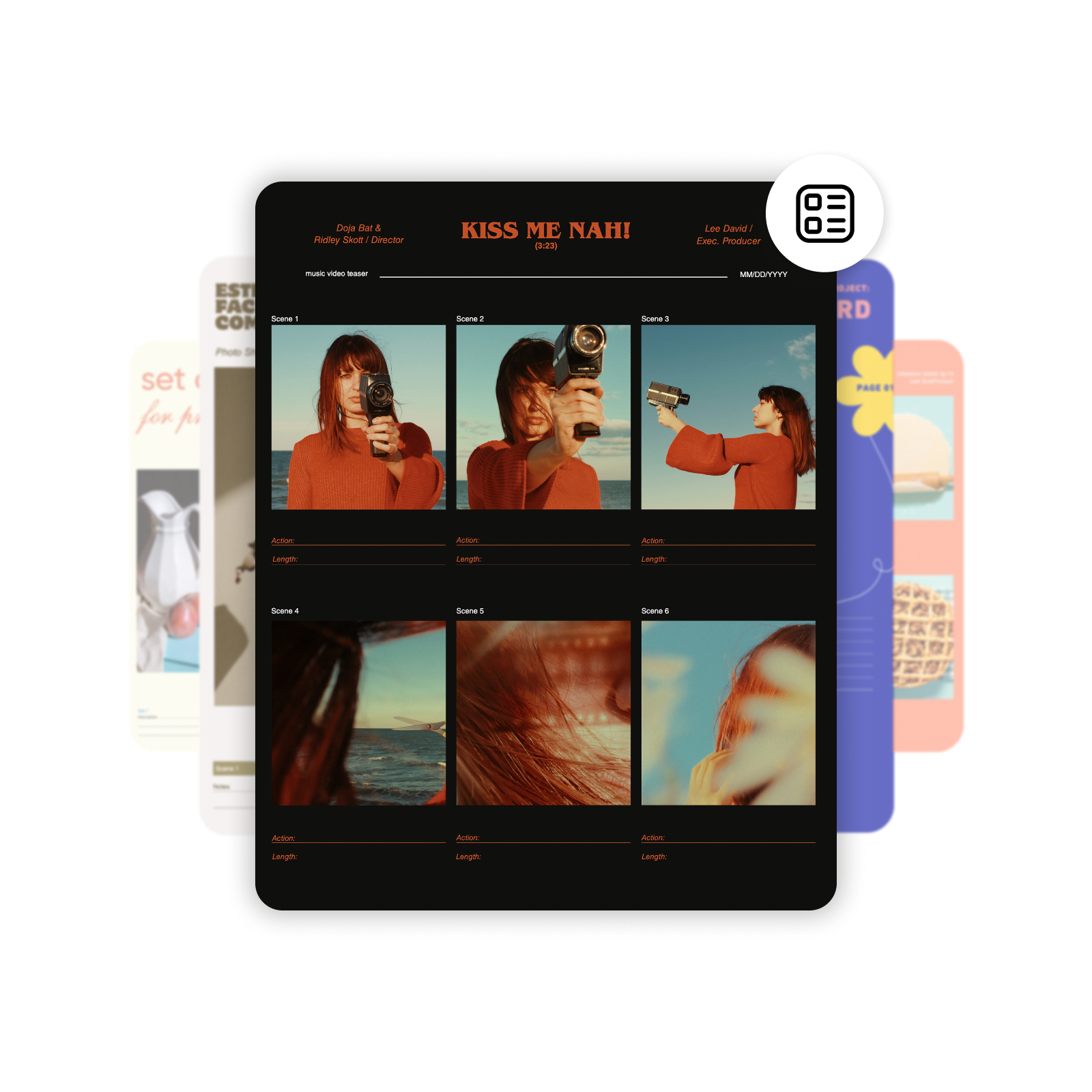 create storyboards from pre-designed templates