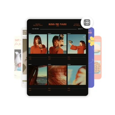 create storyboards from pre-designed templates