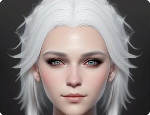 3d ai face of a girl
