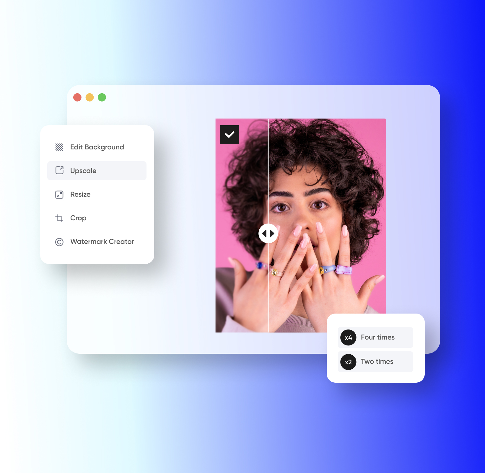 Bilder online mit Picsart vergrößern