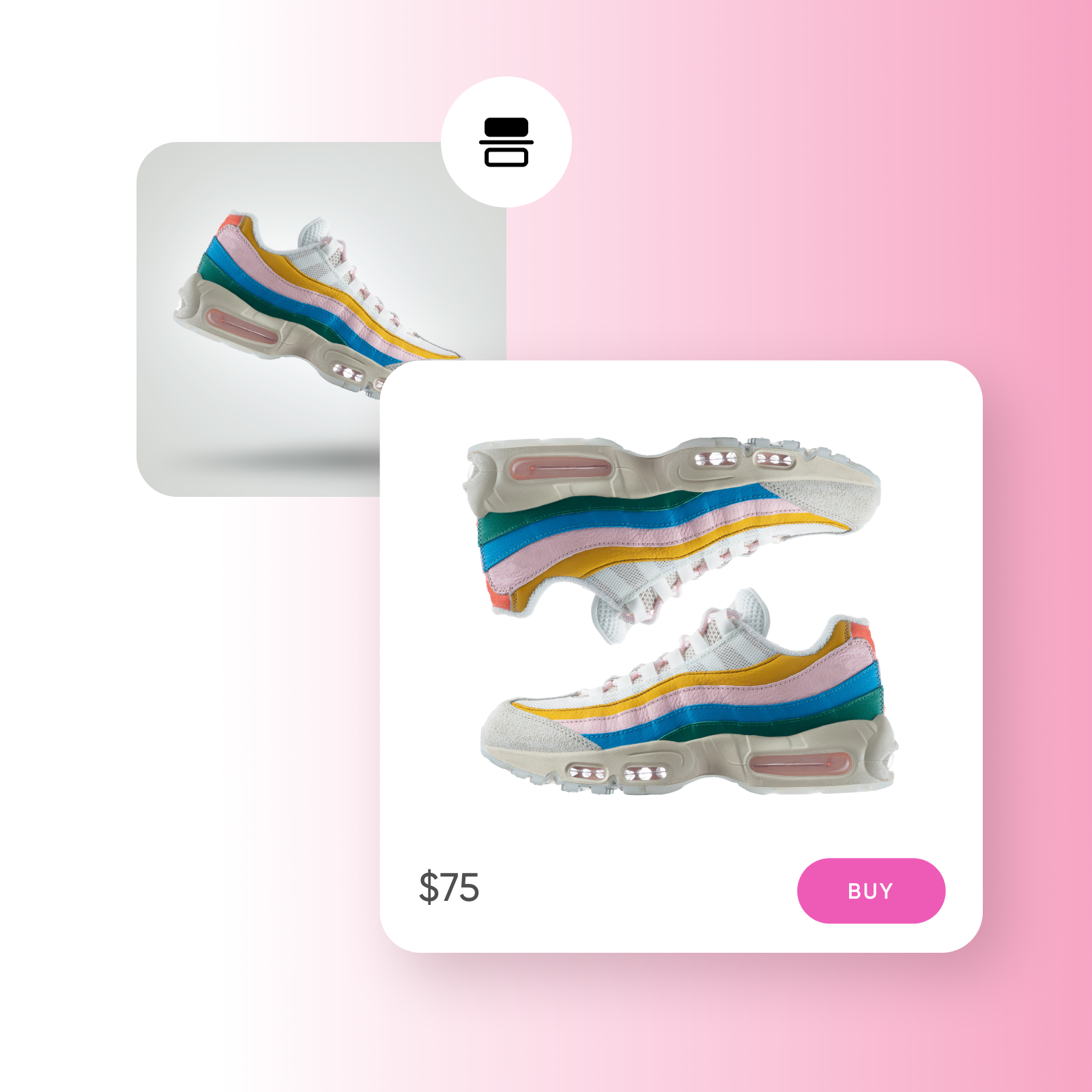 Sneaker für Produktlisten umdrehen