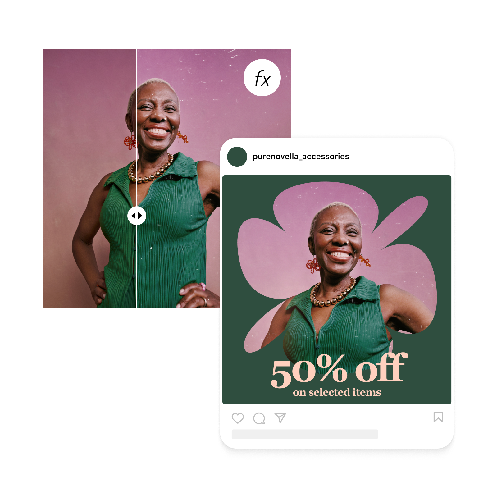 Picsart புகைப்படத் திருத்தியிலுள்ள உற்பத்தி உள்ளடக்கம்