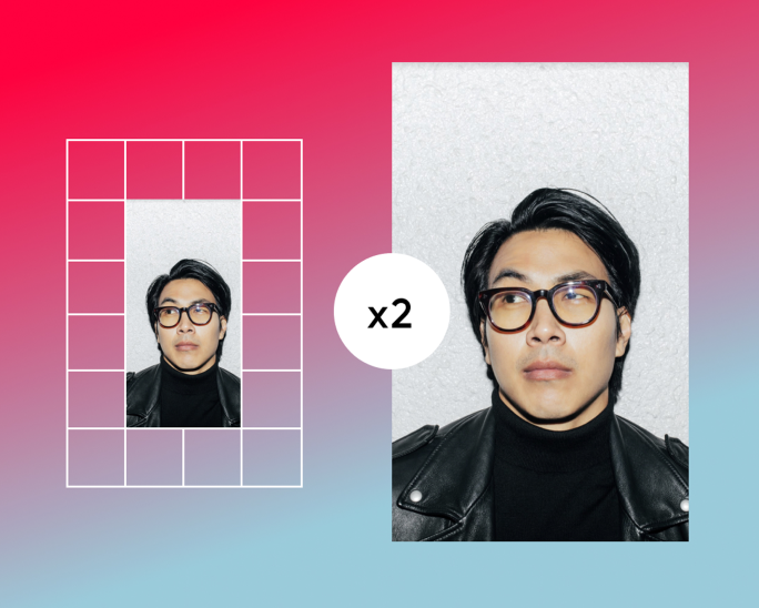 Image upscale tool on Picsart photo editor tool