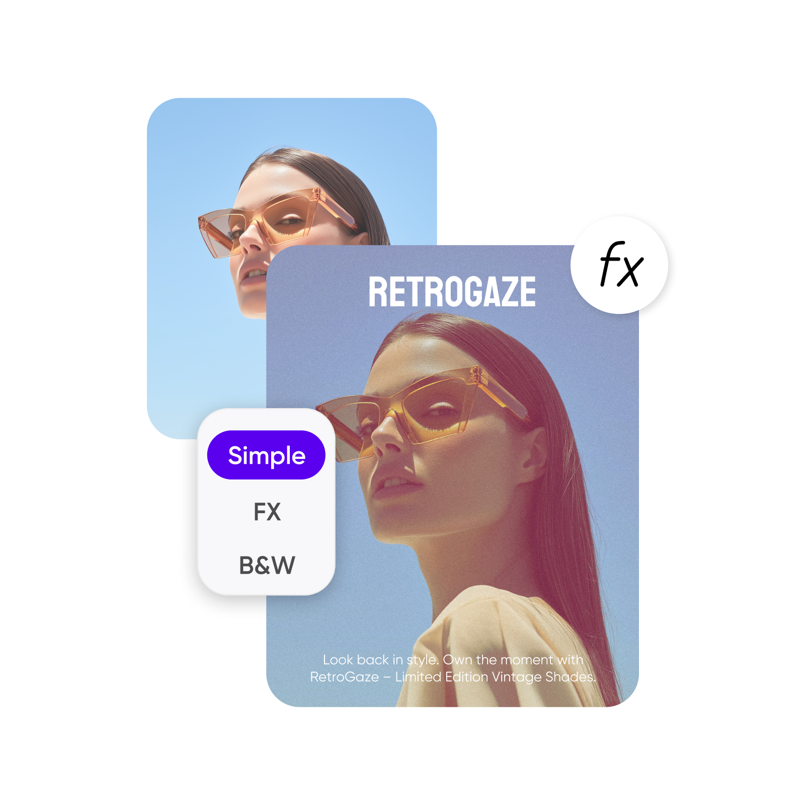apply vintage filter and make effects adjustments