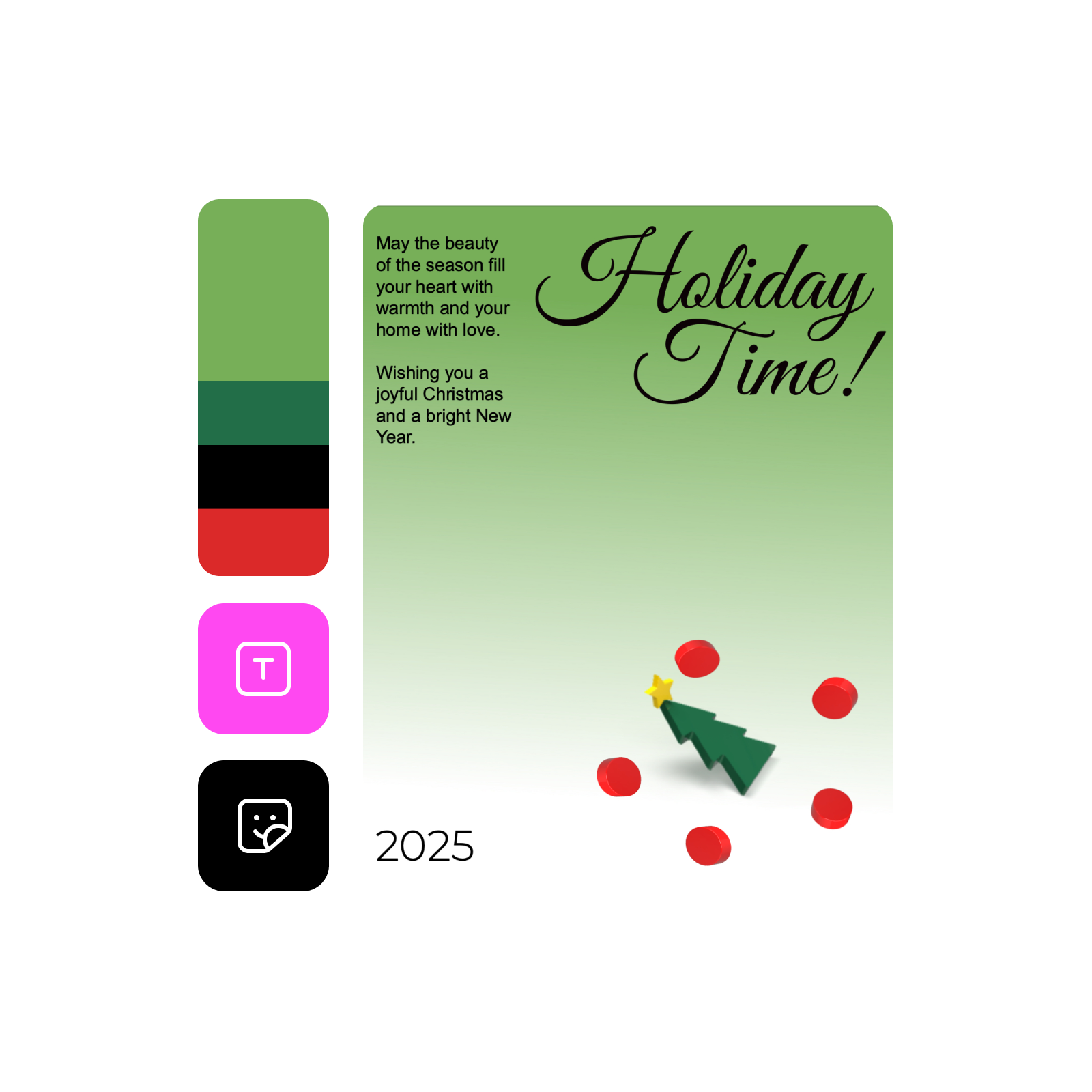Fully customizable Christmas card maker