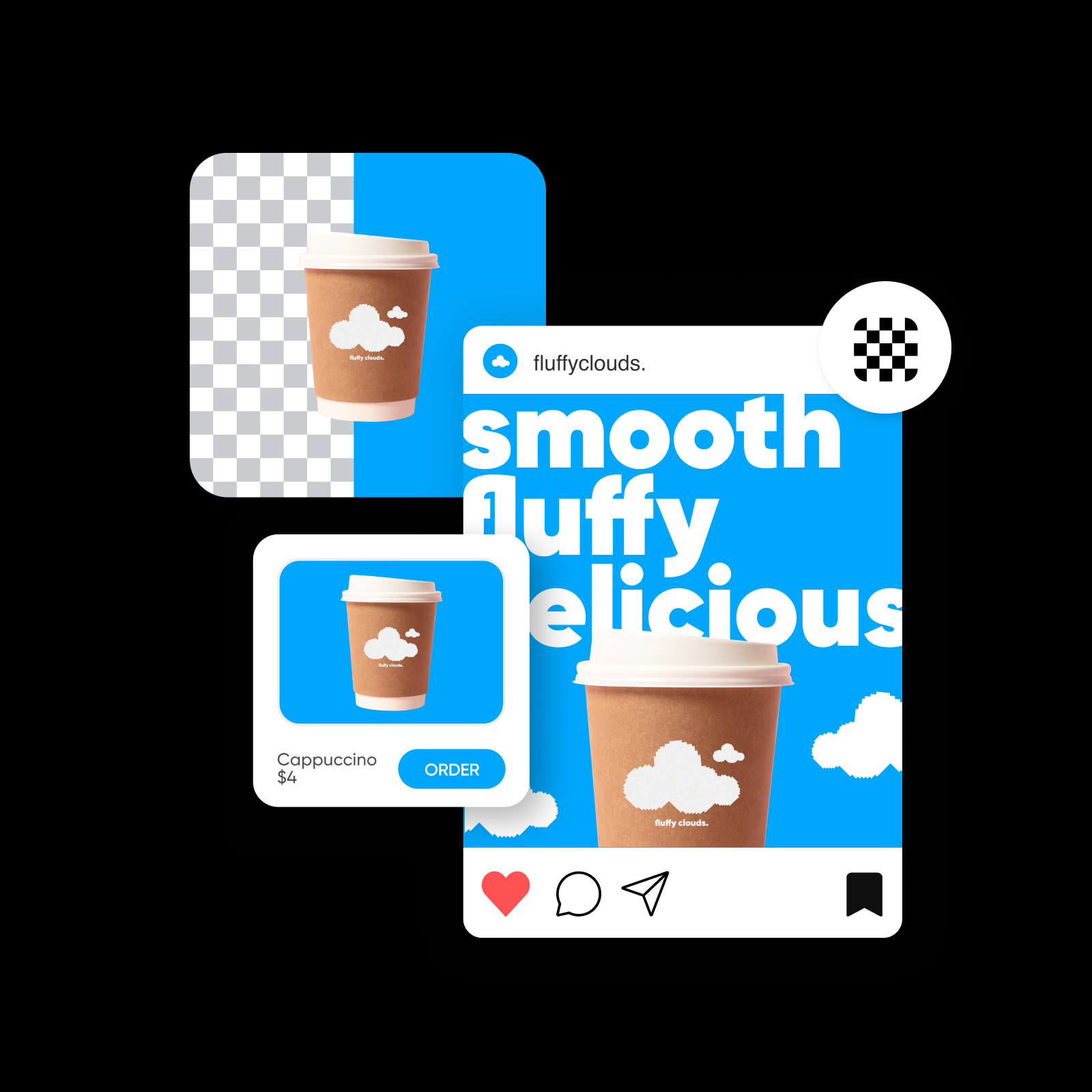 blue background photo editing